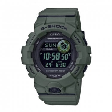 Casio G-Shock Gents G-Squad GBD-800 Series Green & Grey Resin Strap Watch 