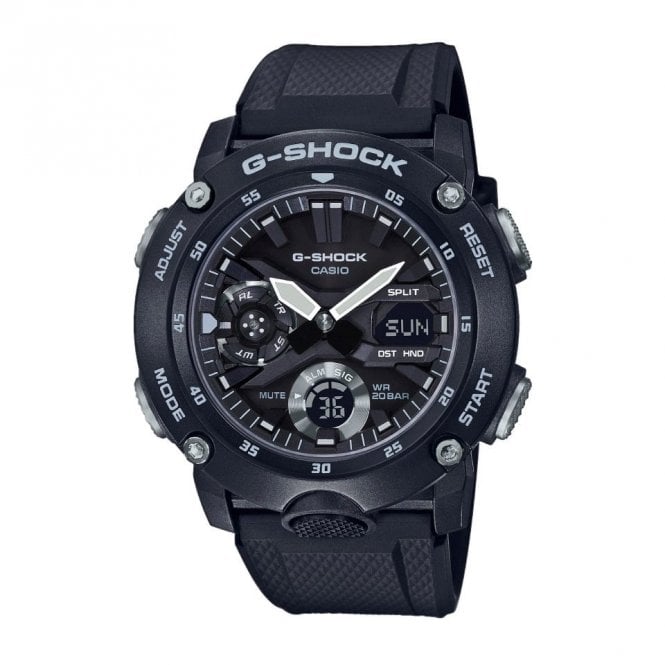 G-Shock Casio  Gents GA-2000 Series Carbon Black Resin Strap Watch