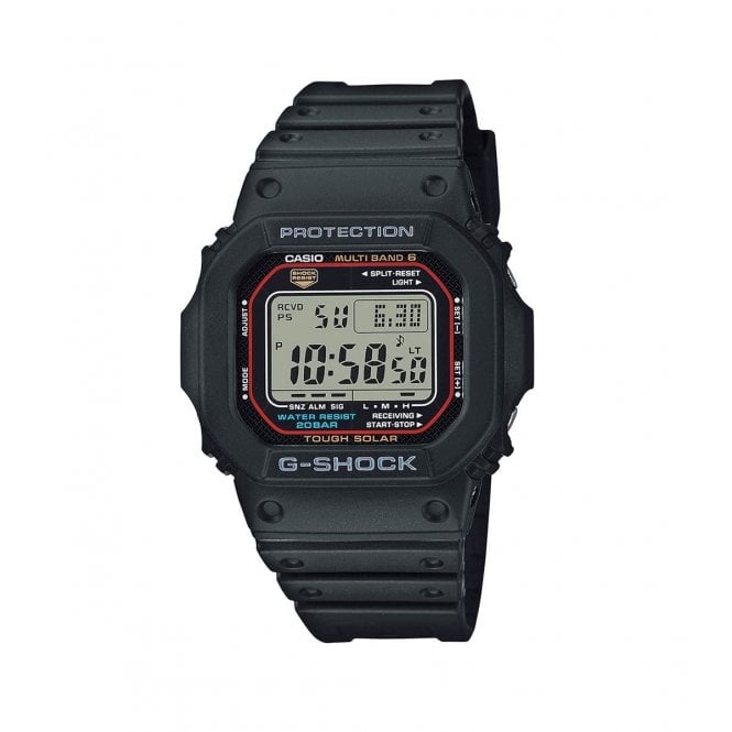G-Shock Casio  Gents Rectangular Solar Black Resin Strap Watch 