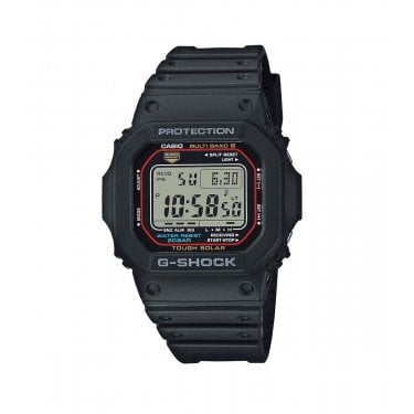 Casio G-Shock Gents Rectangular Solar Black Resin Strap Watch 