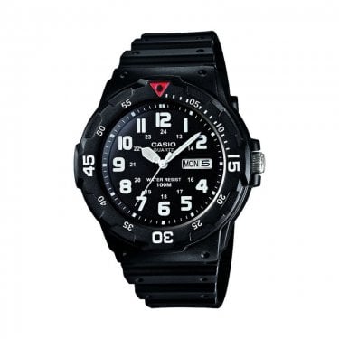 Casio Gents Classic Analogue Black Resin Strap Watch