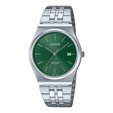 Casio Gents Standard Collection Green Dial Stainless Steel Watch