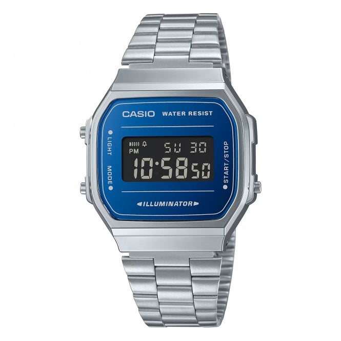 Casio  Unisex Iconic Blue Stainless Steel Watch