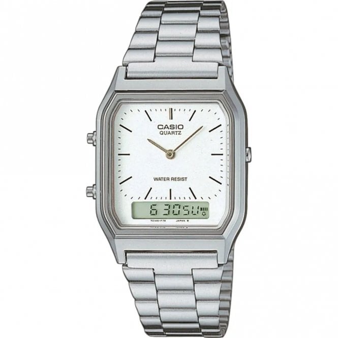 Casio  Unisex Vintage Edgy Stainless Steel Watch