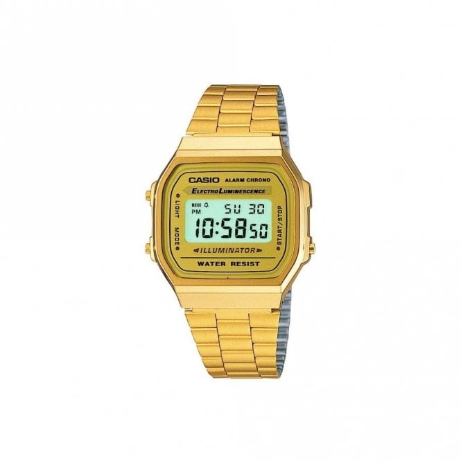 Casio  Unisex Vintage Retro Collection Gold Tone Stainless Steel Watch