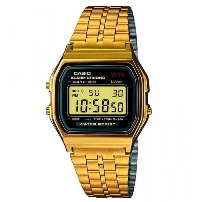 Casio  Unisex Vintage Retro Collection Gold Tone Stainless Steel Watch