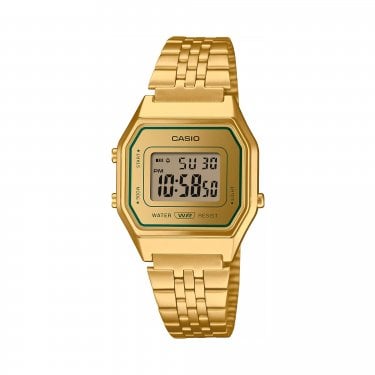 Casio Unisex Vintage Retro Collection Gold Tone Stainless Steel Watch