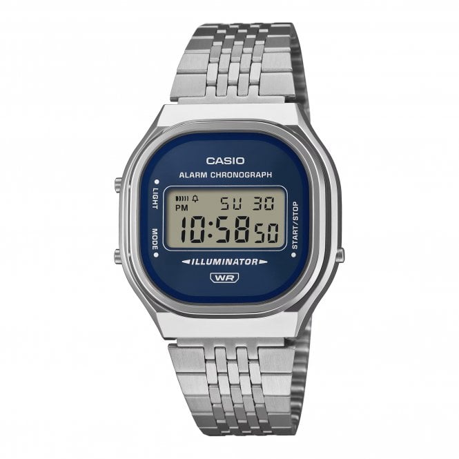 Casio  Unisex Vintage Silver Stainless Steel Strap Watch