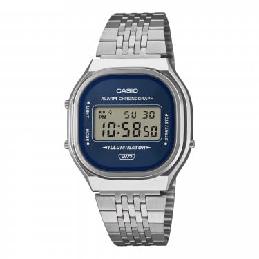 Casio Unisex Vintage Silver Stainless Steel Strap Watch
