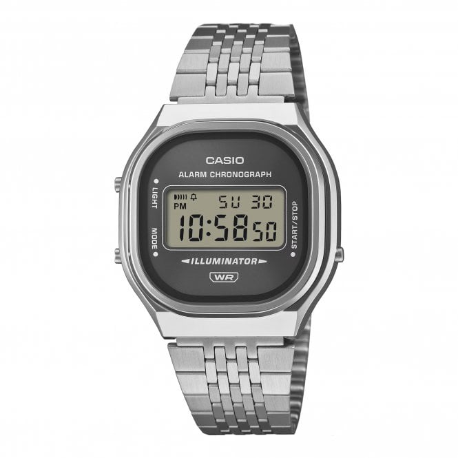 Casio  Unisex Vintage Silver Stainless Steel Strap Watch
