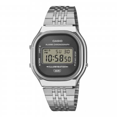Casio Unisex Vintage Silver Stainless Steel Strap Watch