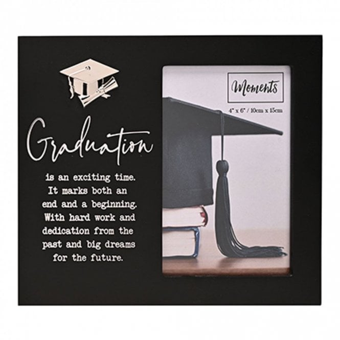 Celebrations Moments Graduation Black & Silver Photo Frame 