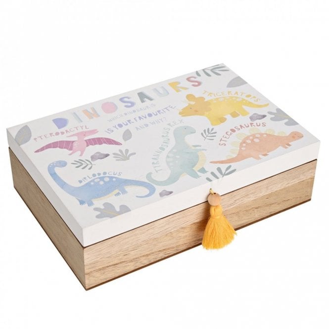 Celebrations  Petit Cheri Dinosaur Names Keepsake Box H78, W156, D234mm