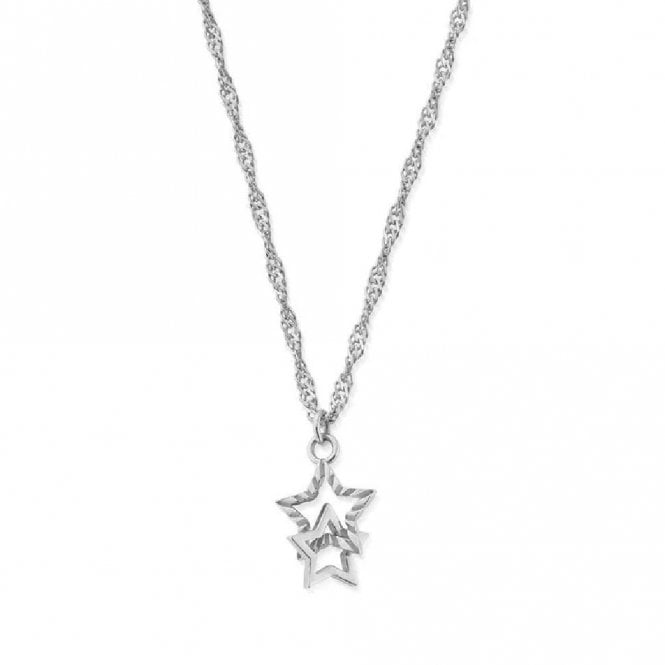 ChloBo  Twisted Rope Chain Interlocking Star Necklace 51cm + 5cm 