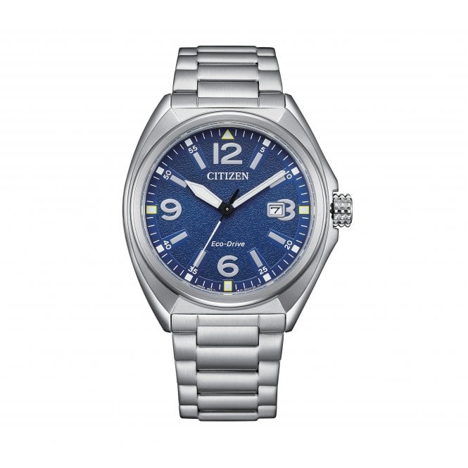 Citizen  Gents Sport Military Blue Dial Stainless Steel Eco Drive Watch