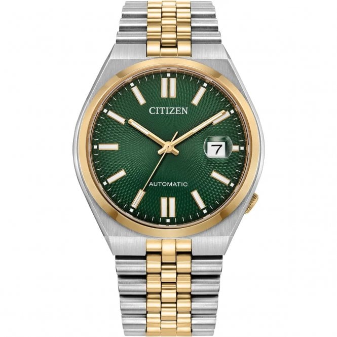 Citizen  Gents Tsuyosa 60 Green Dial Two Tone Stainless Steel Automatic Watch