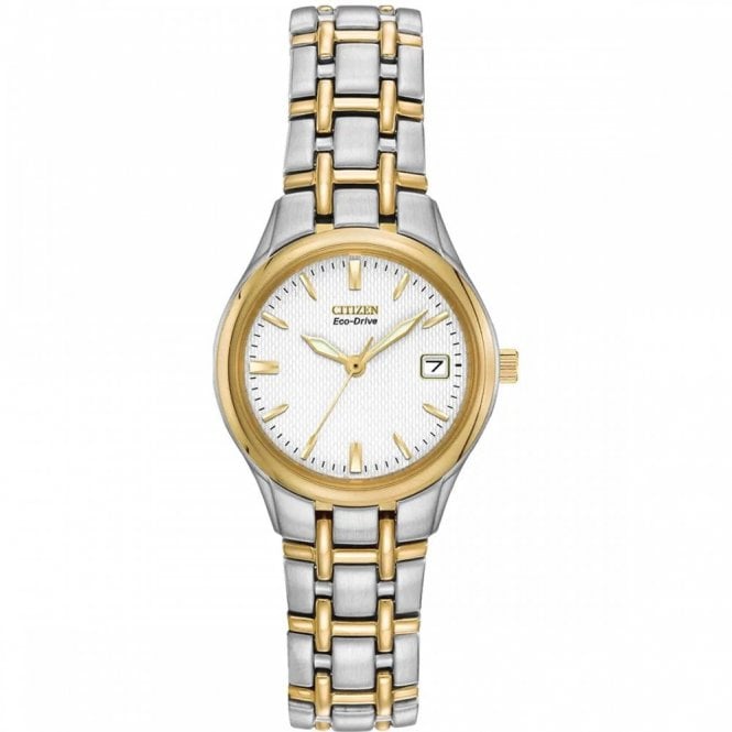 Citizen  Ladies Eco Drive Two Tone Stainless Steel Watch