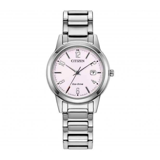 Citizen  Ladies Modern Dress Pink Dial Stainless Steel Eco Drive Watch