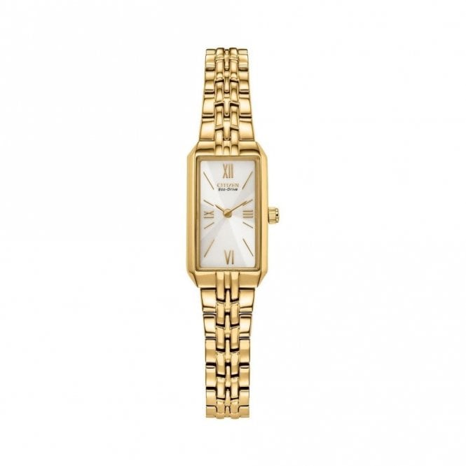 Citizen  Ladies Silhouette Gold Tone Stainless Steel Eco Drive Watch 