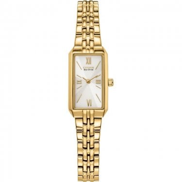 Citizen Ladies Silhouette Gold Tone Stainless Steel Eco Drive Watch 