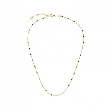 Cluse Essentielle Black Epoxy Gold Tone Necklace 40 - 45cm