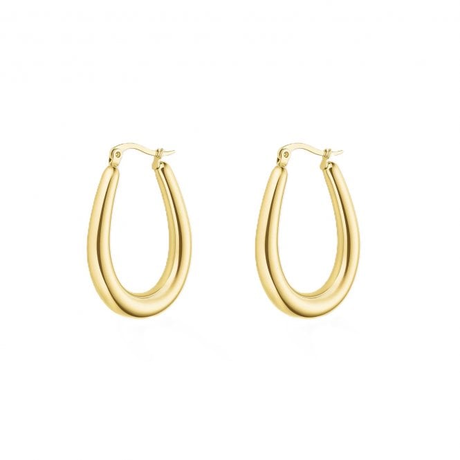 Cluse  Essentielle Drop Hoop Gold Tone Earrings 34mm
