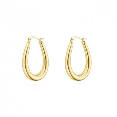 Cluse Essentielle Drop Hoop Gold Tone Earrings 34mm