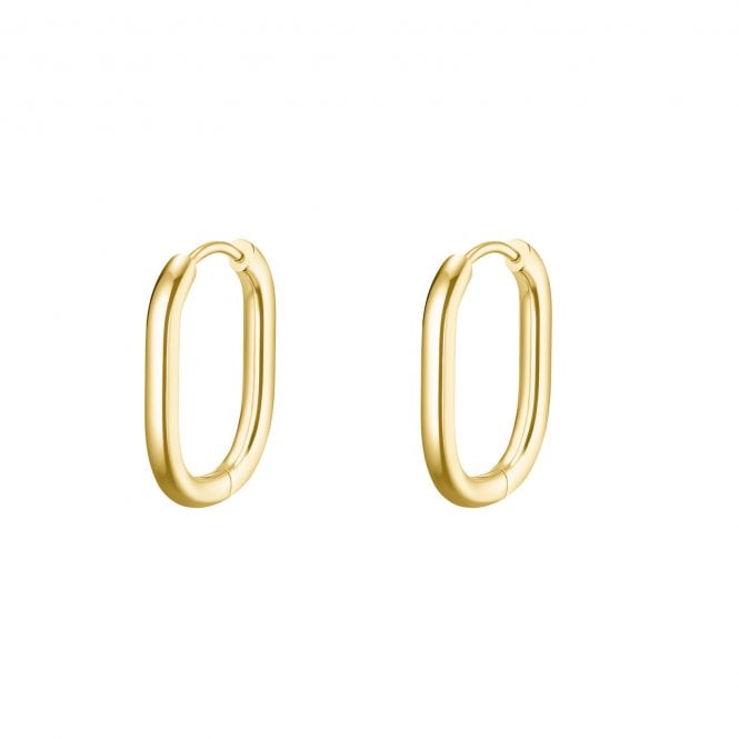 Cluse  Essentielle Oval Gold Tone Hoop Earrings 17.2mm