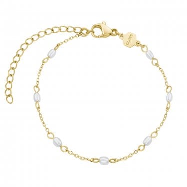 Cluse Essentielle Pearl Gold Tone Bracelet 16 - 20cm