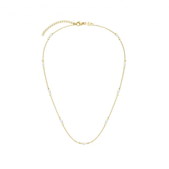 Cluse  Essentielle Pearl Gold Tone Necklace 40 - 45cm