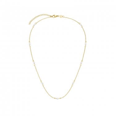 Cluse Essentielle Pearl Gold Tone Necklace 40 - 45cm