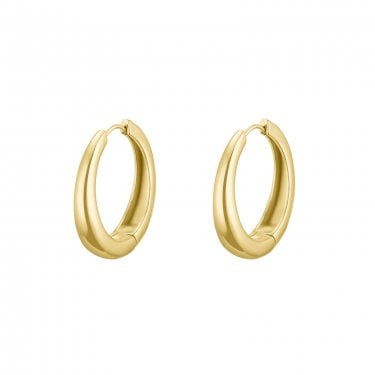 Cluse Essentielle Round Gold Tone Hoop Earrings 29mm