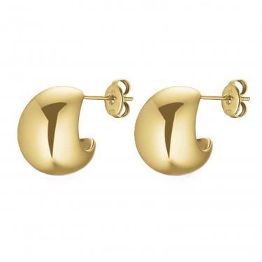 Cluse Essentielle Small Round Gold Tone Hoop Earrings 16mm