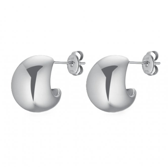 Cluse  Essentielle Small Round Silver Tone Hoop Earrings 16mm