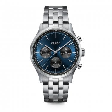 Cluse Gents Anthéor Multifunction Blue & Black Dial Stainless Steel Watch
