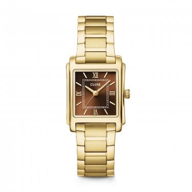 Cluse Ladies Anglée Brown Dial Gold Tone Stainless Steel Watch