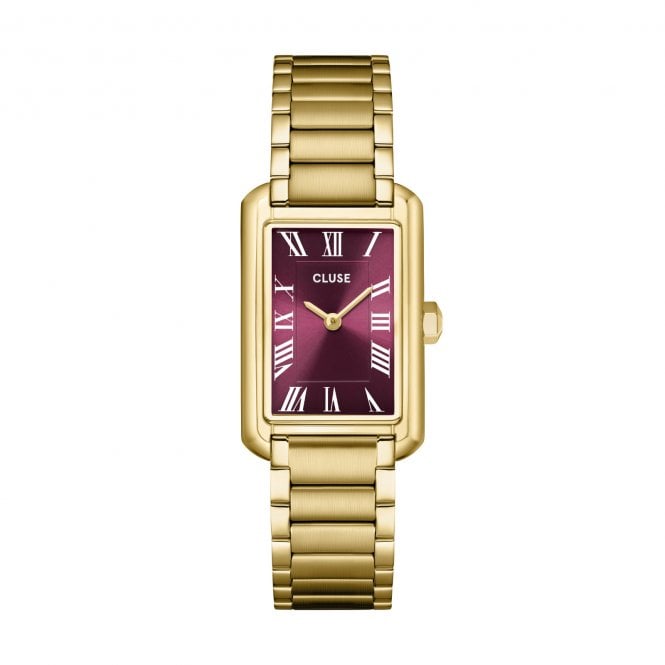Cluse  Ladies Belisenna Wine Dial Gold Tone Stainless Steel Watch