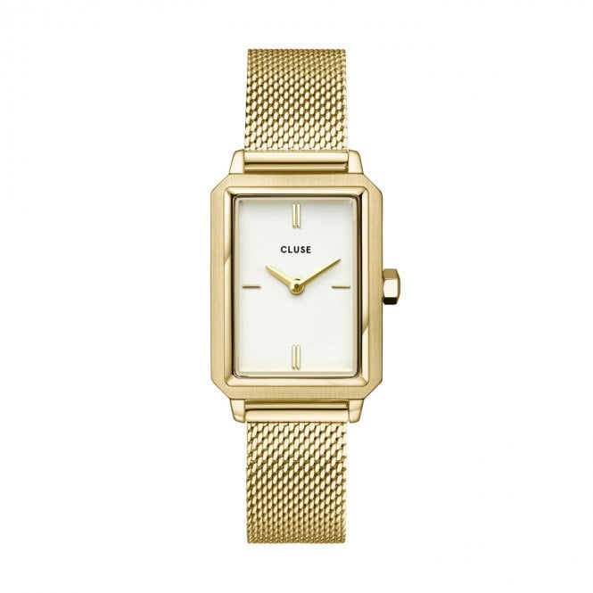 Cluse  Ladies Fluette Gold Tone Stainless Steel Mesh Strap Watch