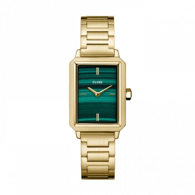 Cluse  Ladies Fluette Green Dial Gold Tone Stainless Steel Watch 