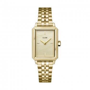 Cluse Ladies Fluette Sand Texture Gold Tone Stainless Steel Watch