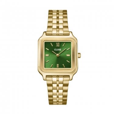 Cluse Ladies Gracieuse Green Dial Gold Tone Stainless Steel Watch