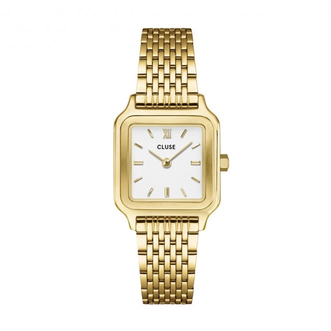 Cluse  Ladies Gracieuse Petite White Dial Gold Tone Stainless Steel Watch