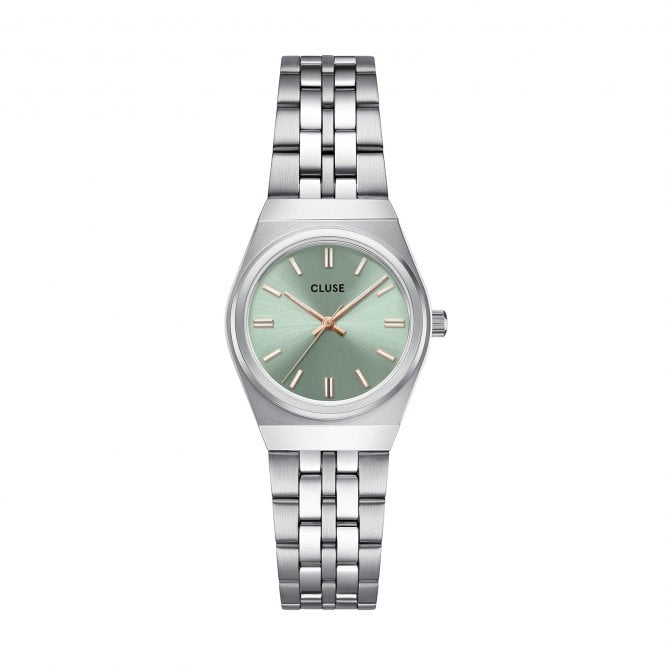 Cluse  Ladies Retro 70's Mini Sage Green Dial Stainless Steel Watch