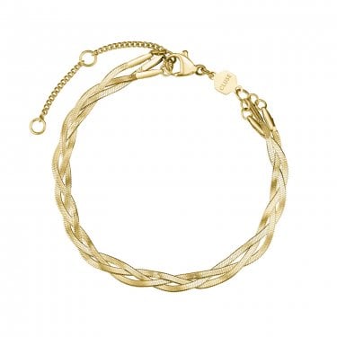 Cluse Élevé Braided Snake Gold Tone Bracelet 16 - 20cm