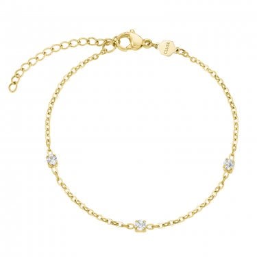 Cluse Élevé CZ Chain Gold Tone Bracelet 16 - 20cm
