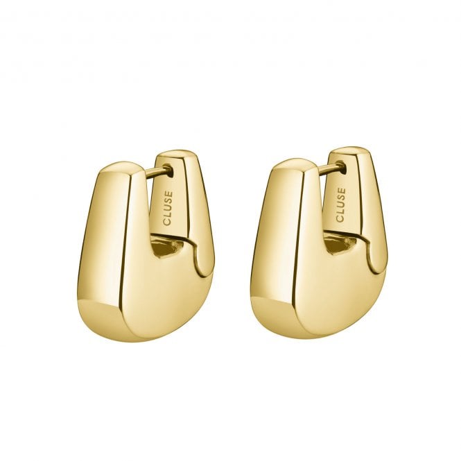 Cluse  Élevé Rectangular Gold Tone Hoop Earrings 24mm