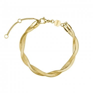 Cluse Élevé Twisted Snake Gold Tone Bracelet 16 - 20cm