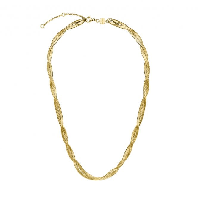 Cluse  Élevé Twisted Snake Gold Tone Necklace 45cm