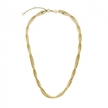 Cluse Élevé Twisted Snake Gold Tone Necklace 45cm