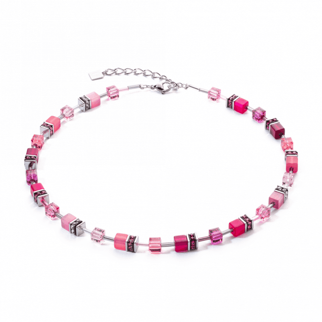 Coeur De Lion Couer De Lion Geocube Iconic Viva Magenta Necklace 42+6cm